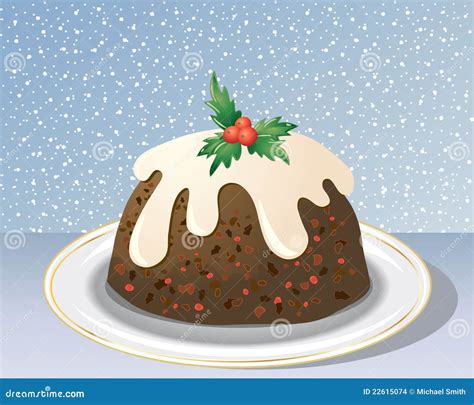 Decorative Christmas Pudding Stock Vector - Illustration of blue, plate ...