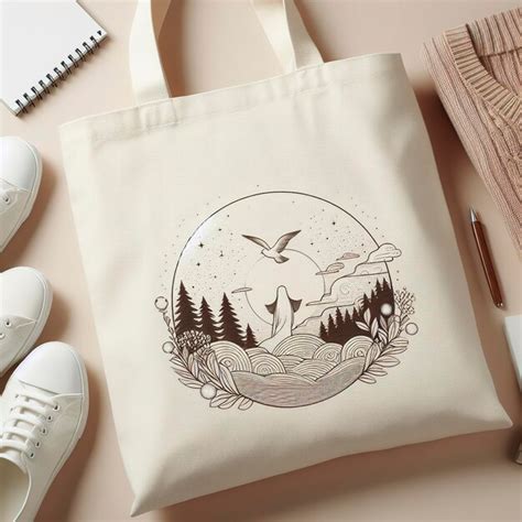 Premium Photo | Cotton white plain tote bag for design