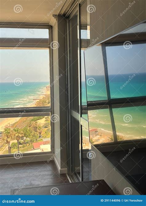 Netanya, Israel, June 25, 2023. Hotel the SEASONS. View from the 16th ...