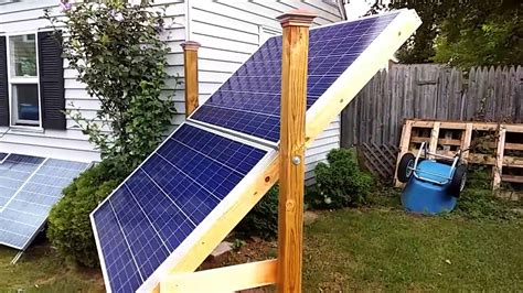 Adjustable solar panel rack - YouTube