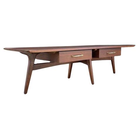 Newly Refinished - Mid-Century Modern Walnut Coffee Table For Sale at 1stDibs