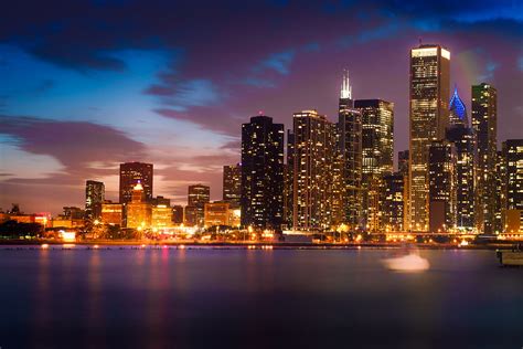 New York night skyline, windy city HD wallpaper | Wallpaper Flare