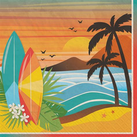 Summer Beach Life Lunch Napkins, 100-ct | Party City