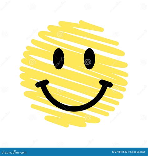 Stay Positive Emoji Hand Drawn Design Element, Smiley Face Doodle ...