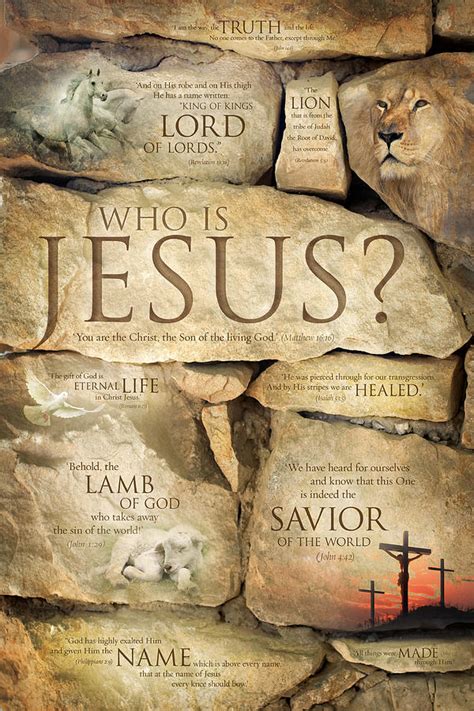 Names Of Jesus Christ - Inspirational Christian Art Poster Digital Art by David Sorensen