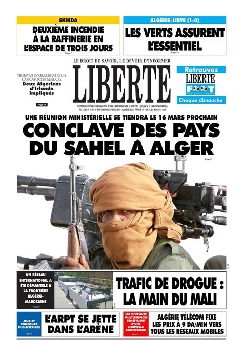 Calaméo - LIBERTE ALGERIE (liberte-algerie.com) du 14 Mars 2010