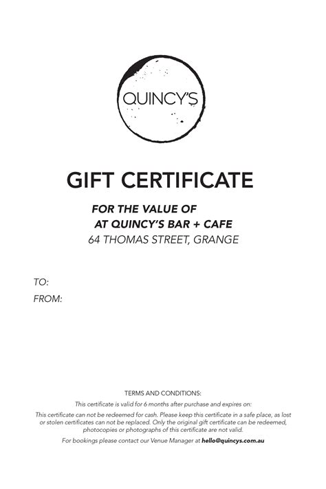 $50 Gift Voucher - Quincys