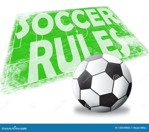 Soccer Rules Shows Football Regulations 3d Illustration Stock Illustration - Illustration of ...