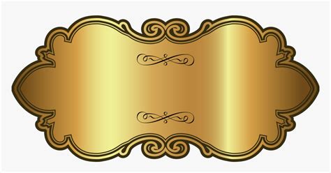 Golden Luxury Label Template Png Clipart Image - Transparent Background Label Clipart, Png ...