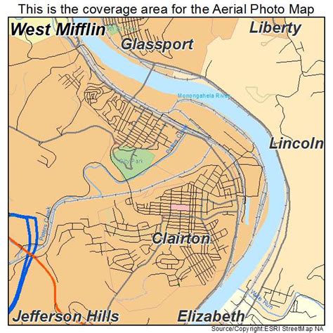 Aerial Photography Map of Clairton, PA Pennsylvania