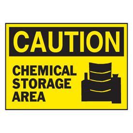 Caution Chemical Storage Area, Safety Labels | Seton Canada