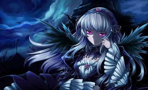 Fondos de pantalla : ilustración, Anime, Chicas anime, Rozen Maiden, Suigintou, captura de ...