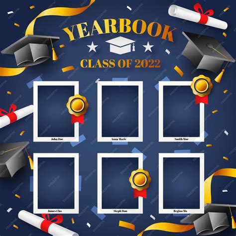 Free Vector | Gradient class of 2022 yearbook template