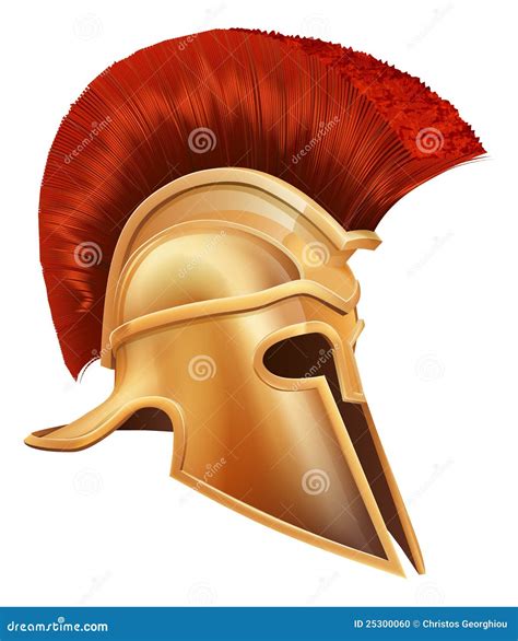 Ancient Greek Warrior Helmet Stock Vector - Image: 25300060