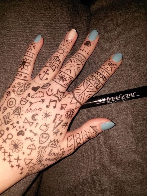 Tiny hand doodles | Hand doodles, Sharpie tattoos, Pen tattoo