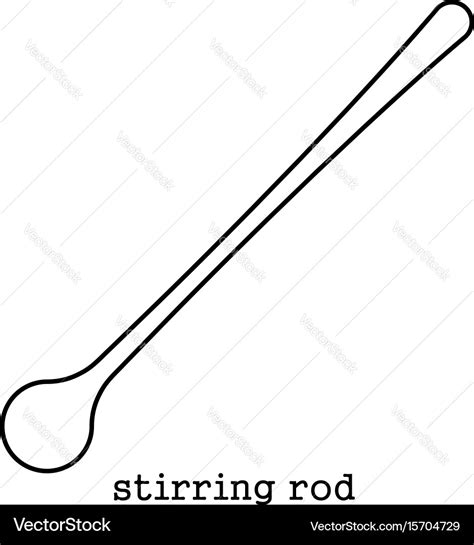 Stirring rod icon outline Royalty Free Vector Image