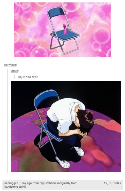 My kind of seat. | Shinji in a Chair | Know Your Meme