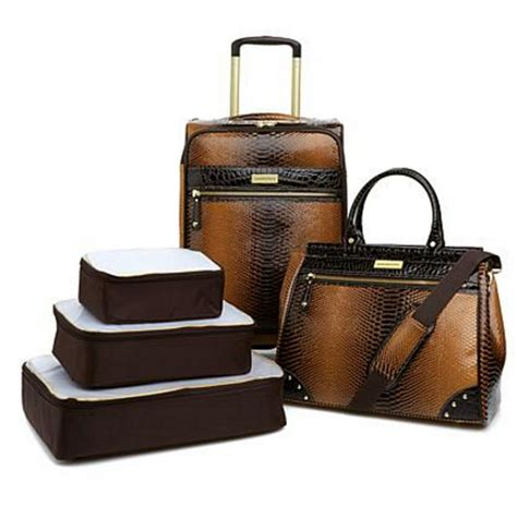 Samantha Brown - Embossed Ombre 5-Piece Luggage Set ~ Goldenrod/Brown - Walmart.com - Walmart.com