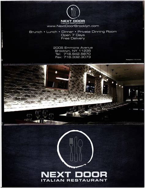 Next Door Restaurant in Brooklyn / Official Menus & Photos