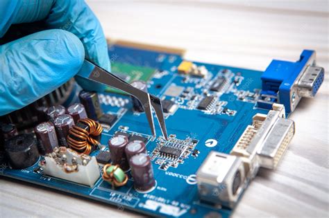 Premium Photo | Repair of motherboards and other technicians