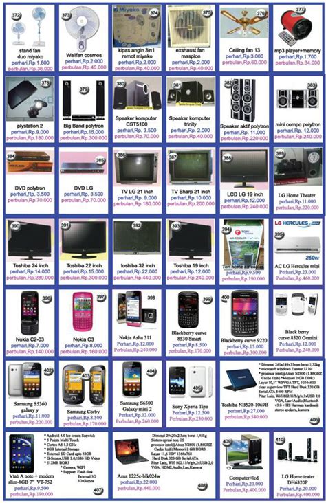 ARISAN ANEKA BARANG online: Katalog Barang Elektronik