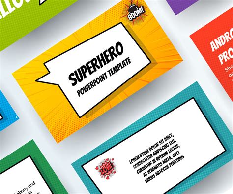 Modelo grátis de super-herói PowerPoint - TemplateMonster