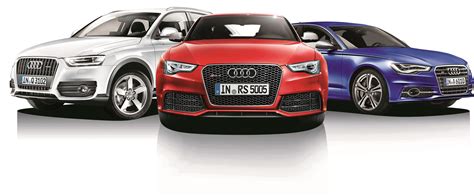 Three audi car in different colors