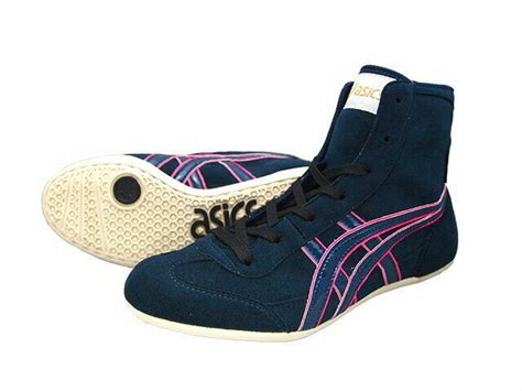 ASICS JAPAN Wrestling shoes EX-EO TWR900 original color Navy x Pink US 9.5 - Shoes & Footwear