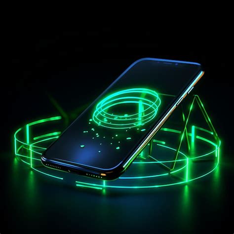 Premium Photo | Green Communication Technology Concept with phone