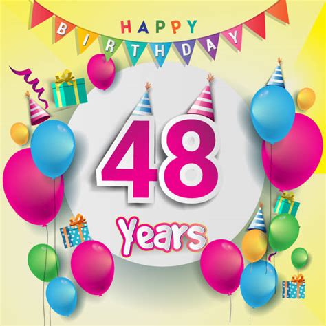 Royalty Free 48th Birthday Clip Art, Vector Images & Illustrations - iStock