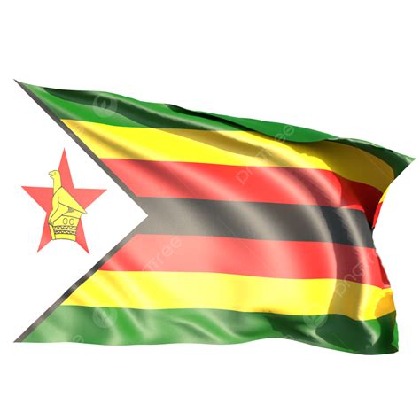 Zimbabwe Flag Waving, Zimbabwe Flag With Pole, Zimbabwe Flag, Zimbabwe ...