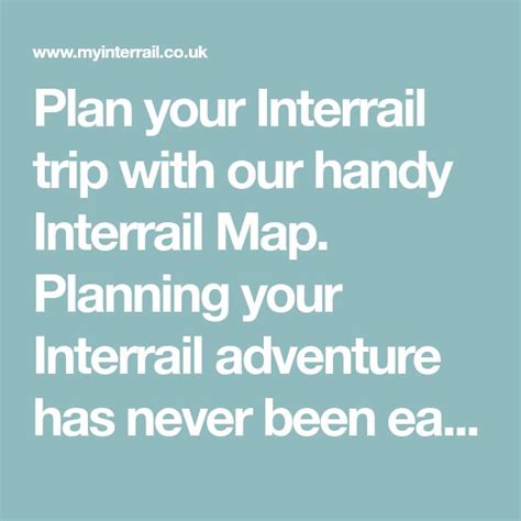 Plan Your Interrail Adventure with an Interactive Map