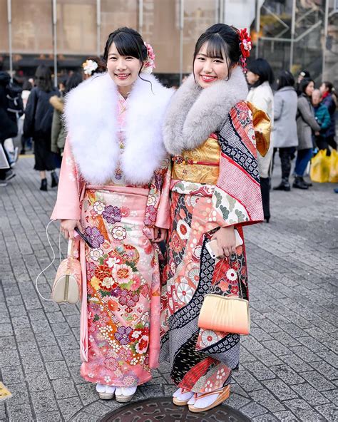 @Tokyo Fashion: Beautiful traditional Japanese furisode kimono on the streets of Shibuya, Tokyo ...