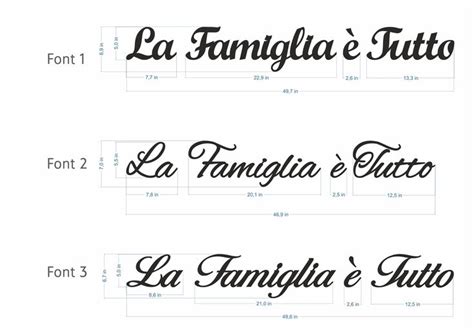 three different types of font that can be used to spell out the word, la fanola e futto