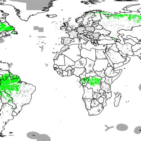 World's Protected Areas (dark gray) based on http://protectedplanet.net... | Download Scientific ...