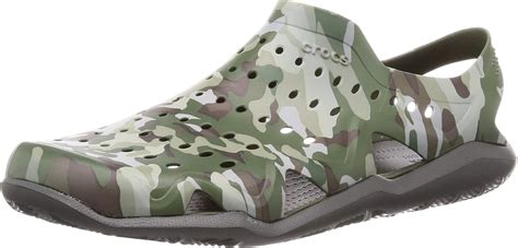 crocs Men's Swiftwater Camo Wave M Slate Grey Outdoor Sandals-7 UK (M8 ...