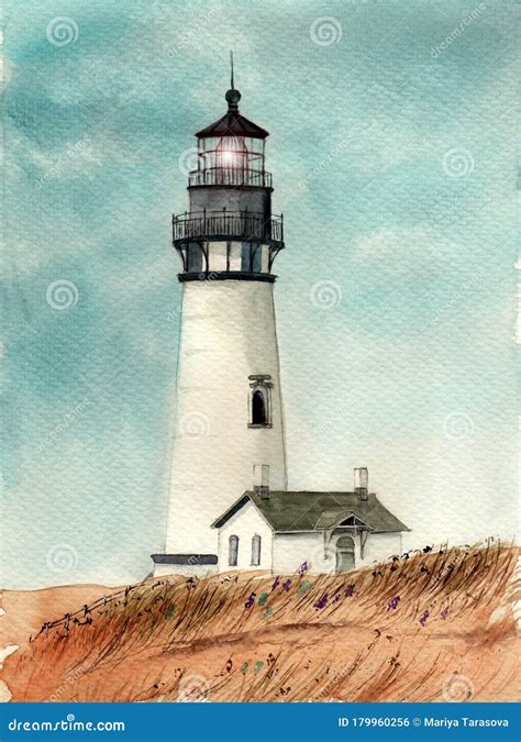 Maine Lighthouse And Atlantic Coast. Cartoon Vector | CartoonDealer.com #81252971