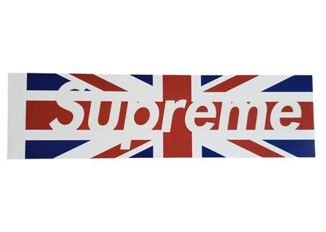 Supreme UK Union Jack Box Logo Sticker | Solesense