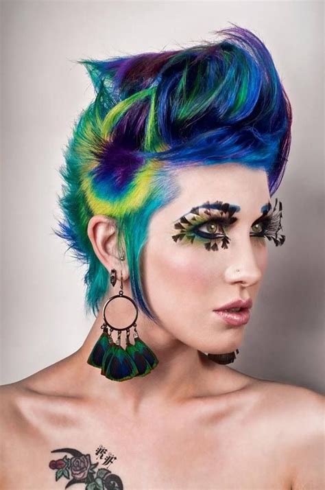 Eye art | Peacock hair, Peacock hair color, Hair shows