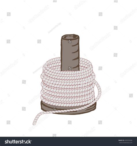 Coiled Coil Rope Vector Illustration Stock Vector (Royalty Free ...