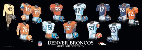 Denver Broncos Uniform and Team History | Heritage Uniforms and Jerseys