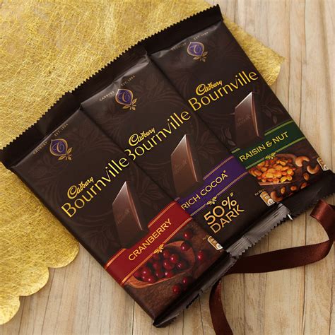 3 Cadbury Bournville Dark Chocolate Bar Set (80 g) | Celebratebigday.com