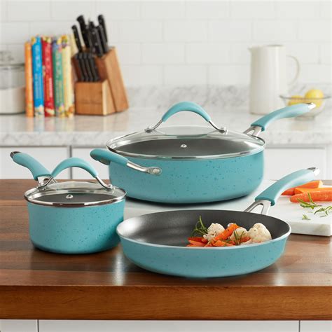 The Pioneer Woman Frontier 5-Piece Non-Stick Aluminum Cookware Set ...