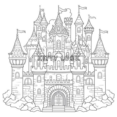 Cinderellas Castle Coloring Page