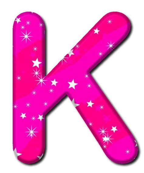 Pink Stars K | Pink stars, Pink bubbles, Bubble letters