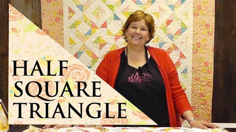 Jenny Doan demonstrates how to make a unique Half Square Triangle Quilt (made from the Four ...