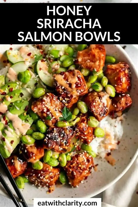 Honey Sriracha Salmon Bowls | Recipe | Healthy bowls recipes, Recipes, Sriracha salmon