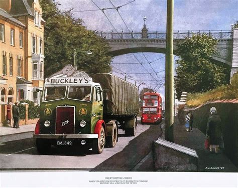 transpress nz: ERF C15 Artic truck in 1950s London art