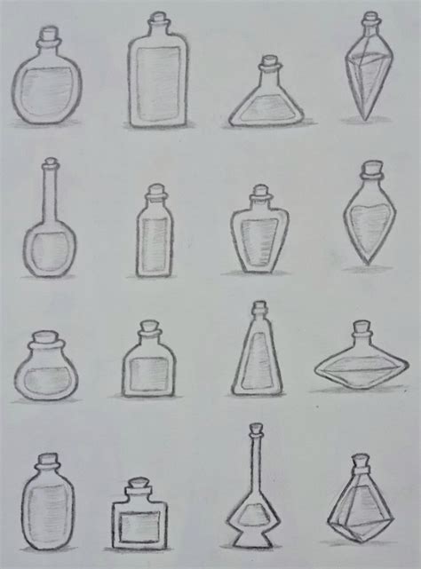 Made some plain-looking potions : r/drawing