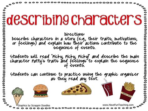 Describing Characters Beginning Middle and End Activity - Have Fun Teaching